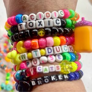 10 Pack Mystery Kandi Bracelets Random All Colors